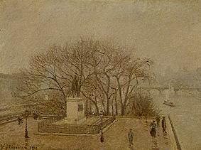 Monument Heinrichs IV. the and Pont manner in Paris. from Camille Pissarro
