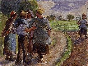 Small chat on the way to the fieldwork. from Camille Pissarro