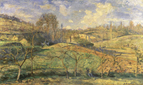 March sun, Pontoise from Camille Pissarro