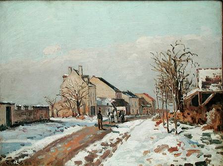 The Road from Gisors to Pontoise, Snow Effect from Camille Pissarro