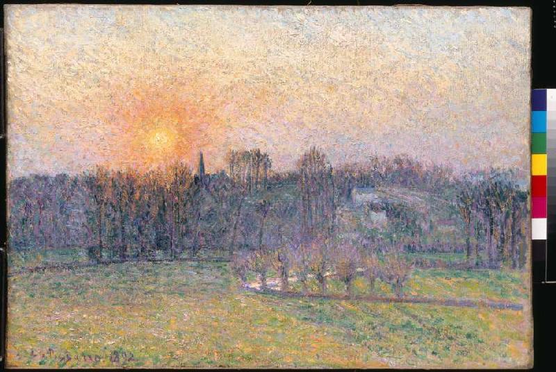 Sonnenuntergang über Baumlandschaft from Camille Pissarro
