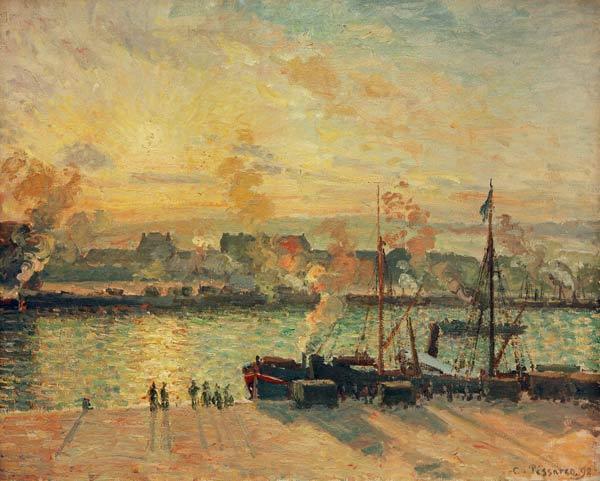 Sunset, port of Rouen