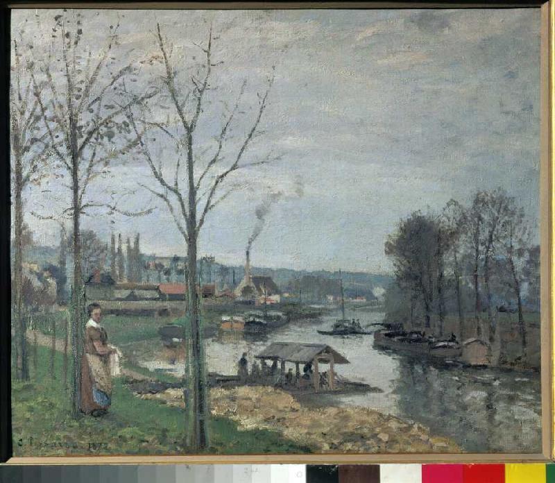 The Wäscher footbridge in port Maly (Pontoise) from Camille Pissarro