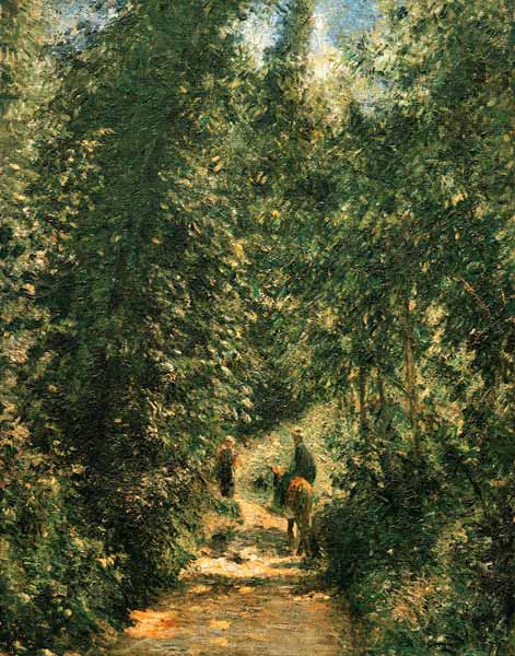 C.Pissarro, Weg unter Bäumen, Sommer from Camille Pissarro