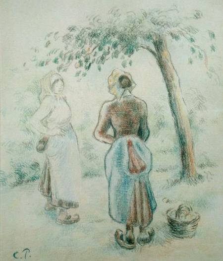 The Woman under the Apple Tree from Camille Pissarro