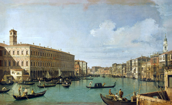 The Grand Canal from the Rialto Bridge from Giovanni Antonio Canal (Canaletto)