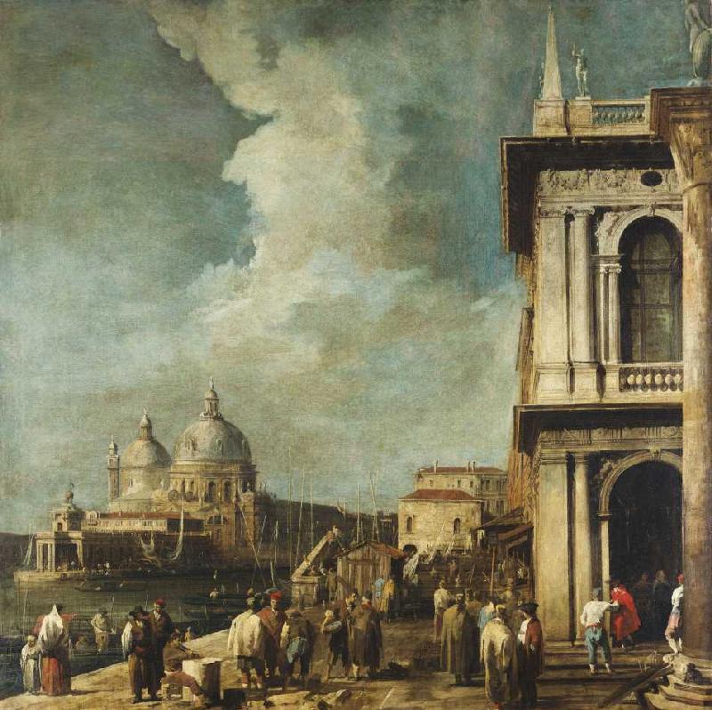 Look at the Canale grandee and Sta.Maria della salutes of the Piazetta in Venice from Giovanni Antonio Canal (Canaletto)
