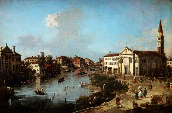 Dolo on the Brenta, with Church of St. Rocco and the Villa Zanon-Bon from Giovanni Antonio Canal (Canaletto)