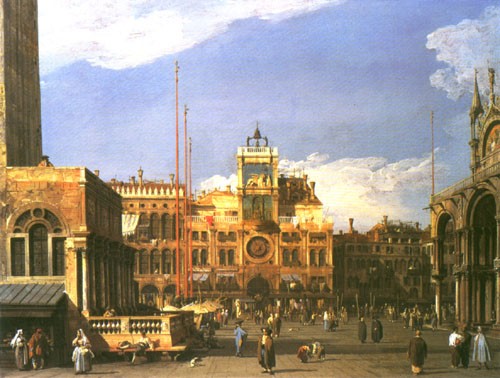 The Clocktower into The Piazza p. Marco from Giovanni Antonio Canal (Canaletto)