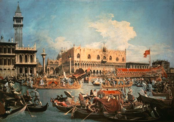 The Bucentaur in front of the doge palace from Giovanni Antonio Canal (Canaletto)