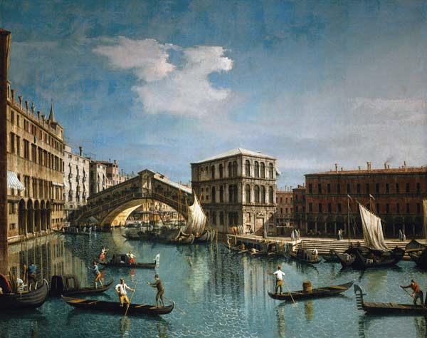 The Rialto Bridge, Venice from Giovanni Antonio Canal (Canaletto)