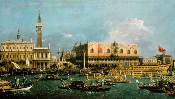 The Bucintoro at the Molo on Ascension Day from Giovanni Antonio Canal (Canaletto)
