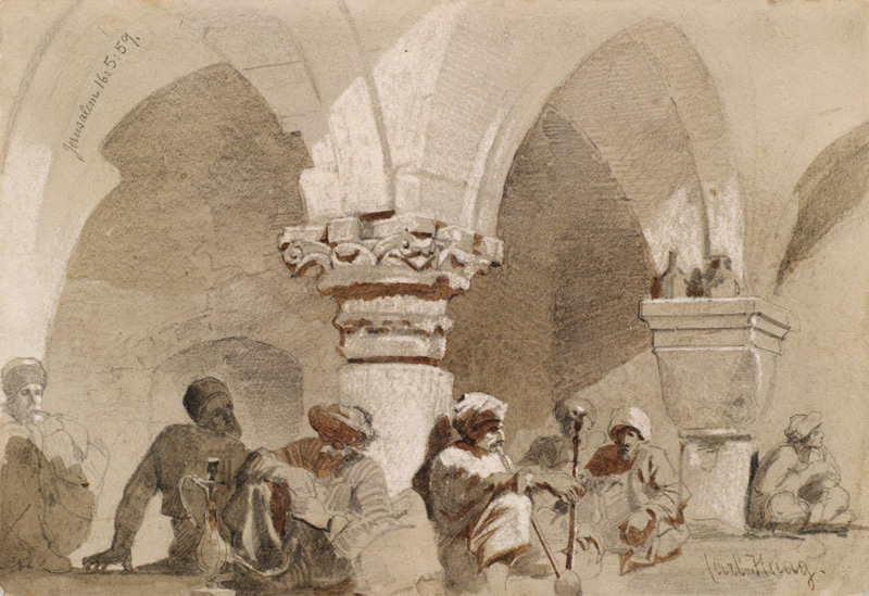 Pipe Smokers, Jerusalem from Carl Haag