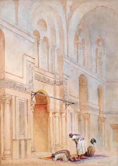 In the Mosque of Sultan Allahoon, Cairo