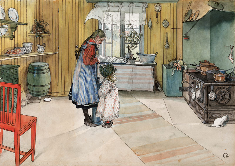 In the kitchen from Carl Larsson