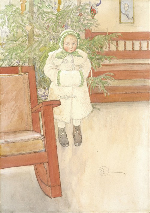 Girl and rocking chair from Carl Larsson