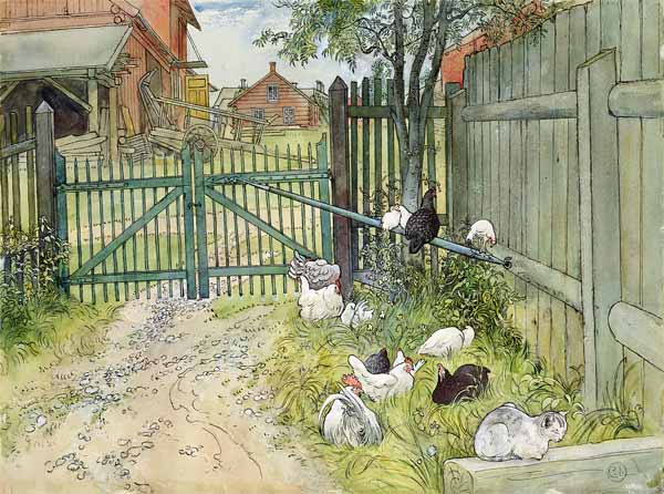 The Gate, from 'A Home' series from Carl Larsson