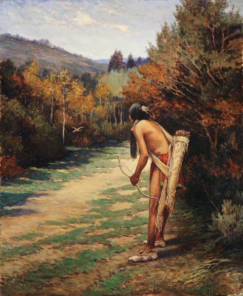 Taos Hunter (oil on canvas) from Carl Moon