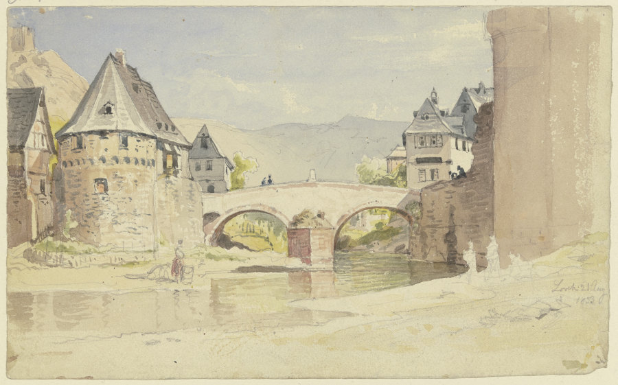 Die abgegangene Steinerne Brücke von 1556 über die Wisper in Lorch im Rheingau from Carl Morgenstern