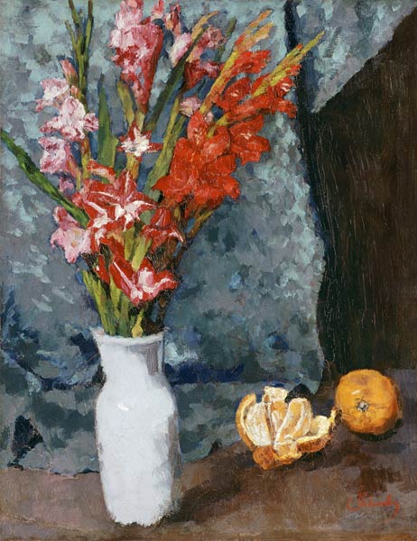 Gladioli and oranges from Carl Schuch