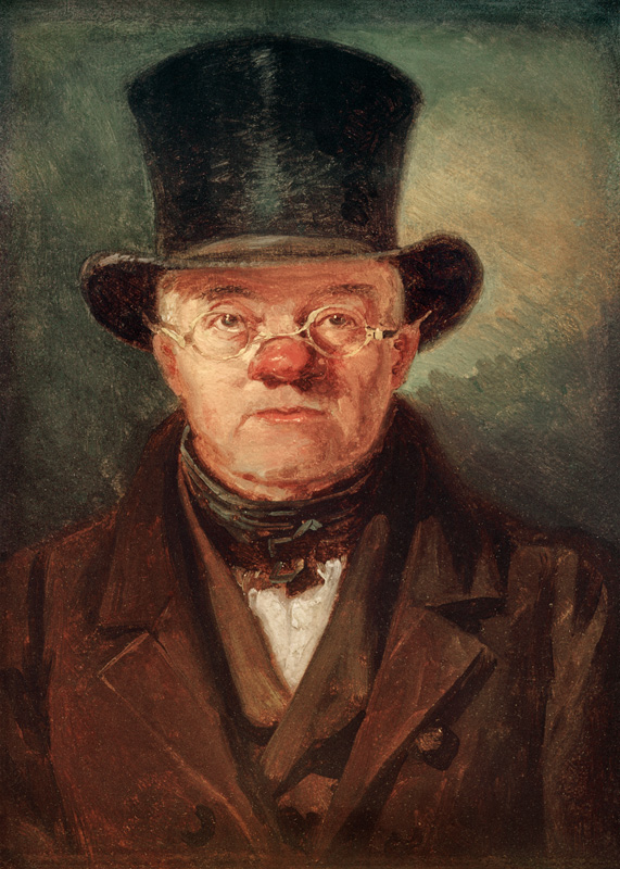 Man with top-hat hat from Carl Spitzweg