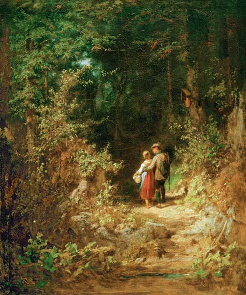 C.Spitzweg / Pair of Lovers.../ c.1860 from Carl Spitzweg