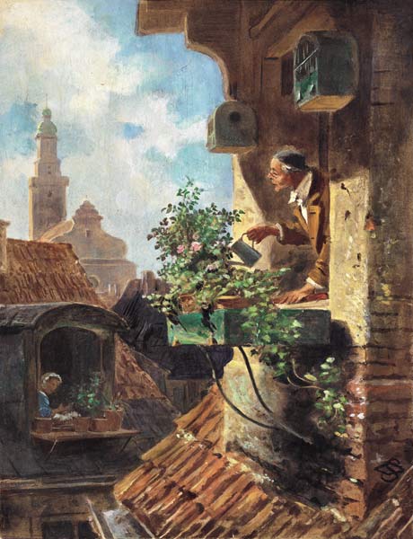 In the roof little room from Carl Spitzweg