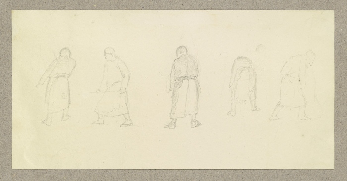 Arbeitende Gestalten, zumeist in Rückansicht (ein Schmied beim Ausschmieden der Luppe unter dem Vors from Carl Theodor Reiffenstein