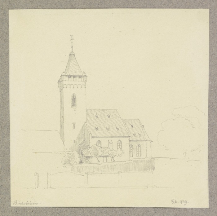 Die alte Kirche in Bischofsheim from Carl Theodor Reiffenstein