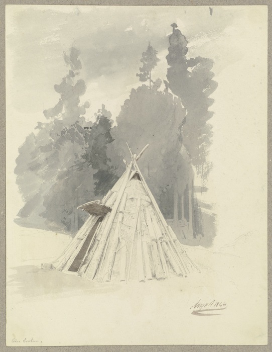 Charburners hut on the Brocken from Carl Theodor Reiffenstein