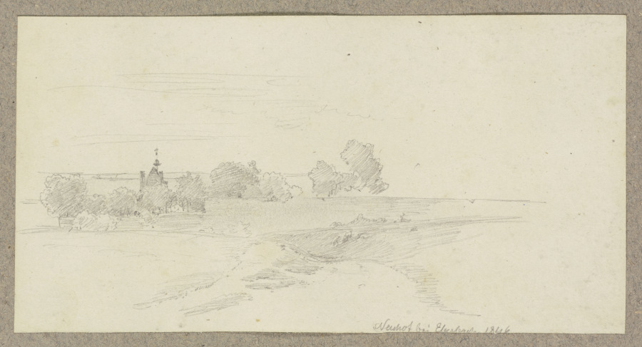 Landschaft bei der Domäne Neuhof bei Eltville-Hattenheim from Carl Theodor Reiffenstein