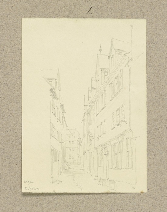 Street in Wetzlar from Carl Theodor Reiffenstein