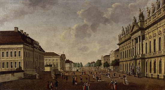 View of the armory and Unter den Linden Street from Carl Traugott Fechhelm