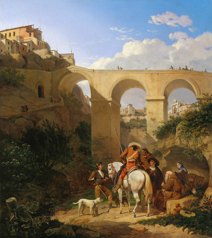 The bridge of Cuenca in Spain from Carl Wilhelm von Heidick