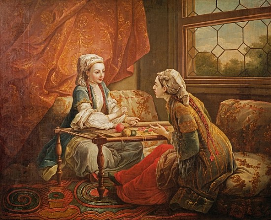 Madame de Pompadour in the role of fortuneteller from Carle van Loo