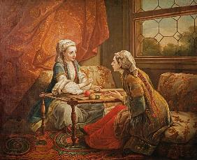 Madame de Pompadour in the role of fortuneteller