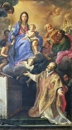 The Virgin Mary appearing to St. Philip Neri from Carlo Maratta or Maratti