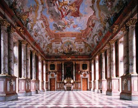 The Marble Hall in the abbey church of St. Florian (photo) from Carlo Prandtauer