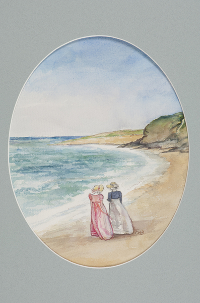 Anne & Henrietta stroll down to the Sea from Caroline  Hervey-Bathurst