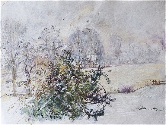 Winter from Our Window (pastel and and on paper) from Caroline  Hervey-Bathurst