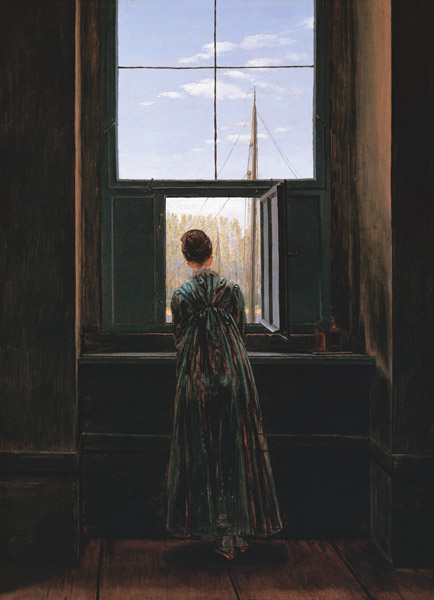 Woman at the window from Caspar David Friedrich