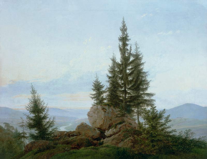 Look to the valley of the Elbe from Caspar David Friedrich