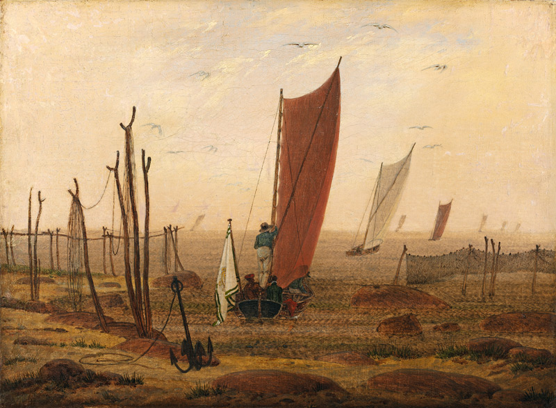 Der Morgen (Ausfahrende Boote) from Caspar David Friedrich