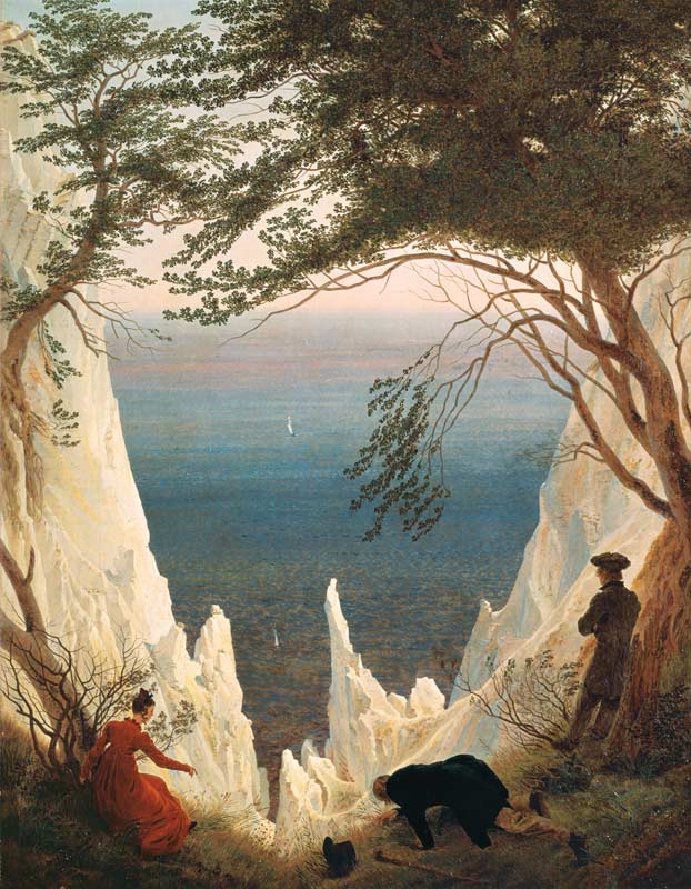 Chalk cliff in Rügen from Caspar David Friedrich