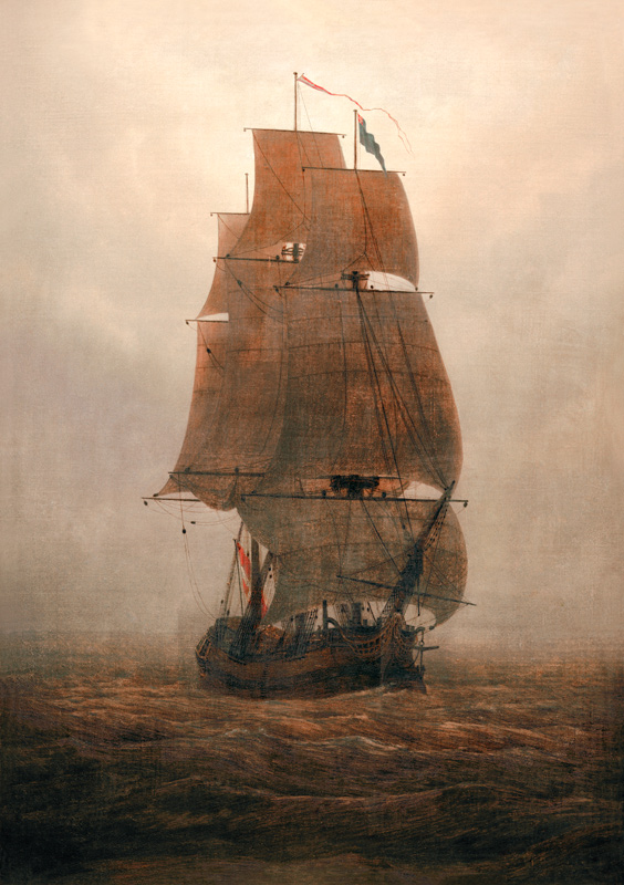 Segelschiff im Nebel from Caspar David Friedrich