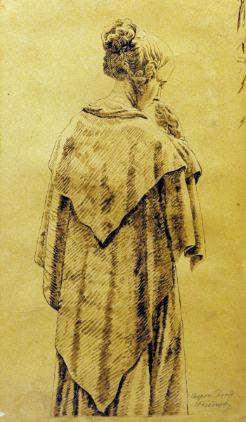 Woman in a shawl from Caspar David Friedrich