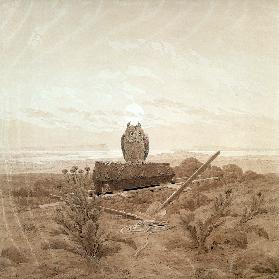 Landscape with Grave, Coffin and Owl