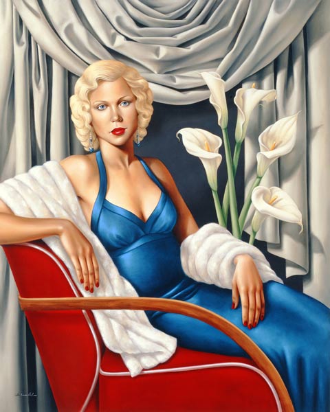 Woman in Sapphire Blue Dress from Catherine  Abel