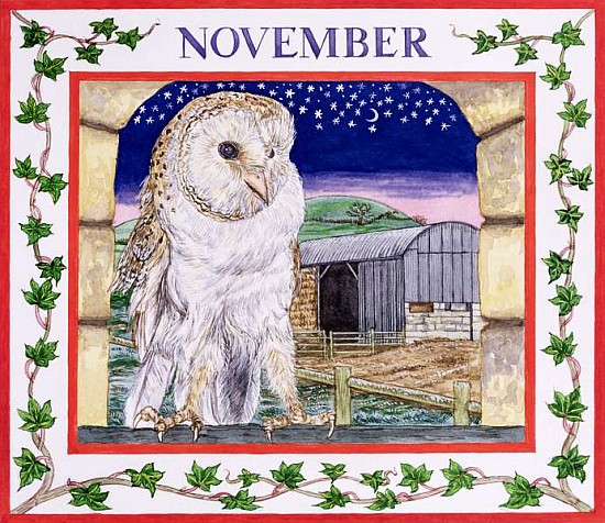 November (w/c on paper)  from Catherine  Bradbury