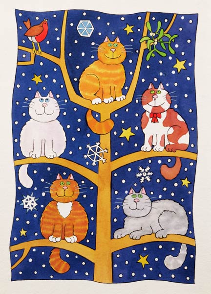 Five Christmas Cats  from Cathy  Baxter